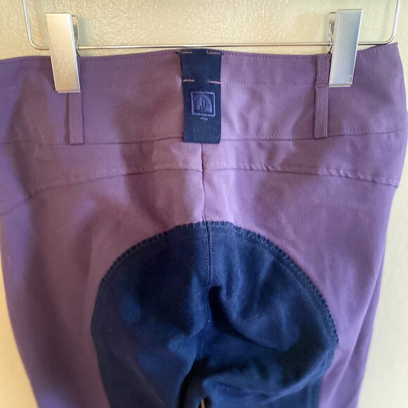 ROMFH Equestrian Apparel Full Seat Breeches Women’s Size 28R — Purple/Navy - Picture 6 of 11